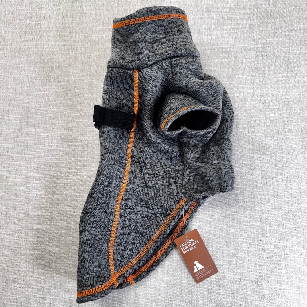 Dress Your Pet With Love Gray‎ Fleece Dog Sweater Vest Harness Zipper Large NEW - Picture 3 of 15